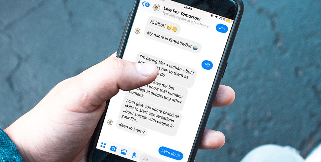 Suicide Prevention Chatbot Launches On Facebook Messenger - Zeal